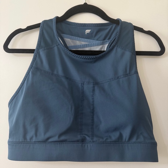 Teal Fabletics High Neck Sports Bra Size XL - Picture 4 of 5